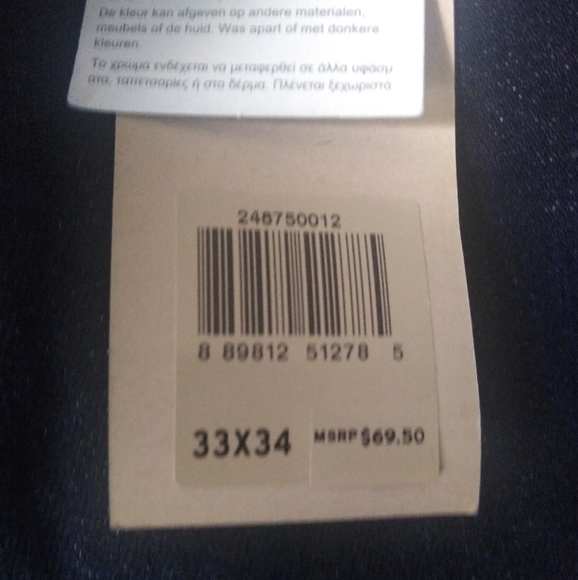 NWT! Levis 519 Extreme Super Skinny Jeans Dark Wash Stretch Blue Size 33x34 - Picture 4 of 7